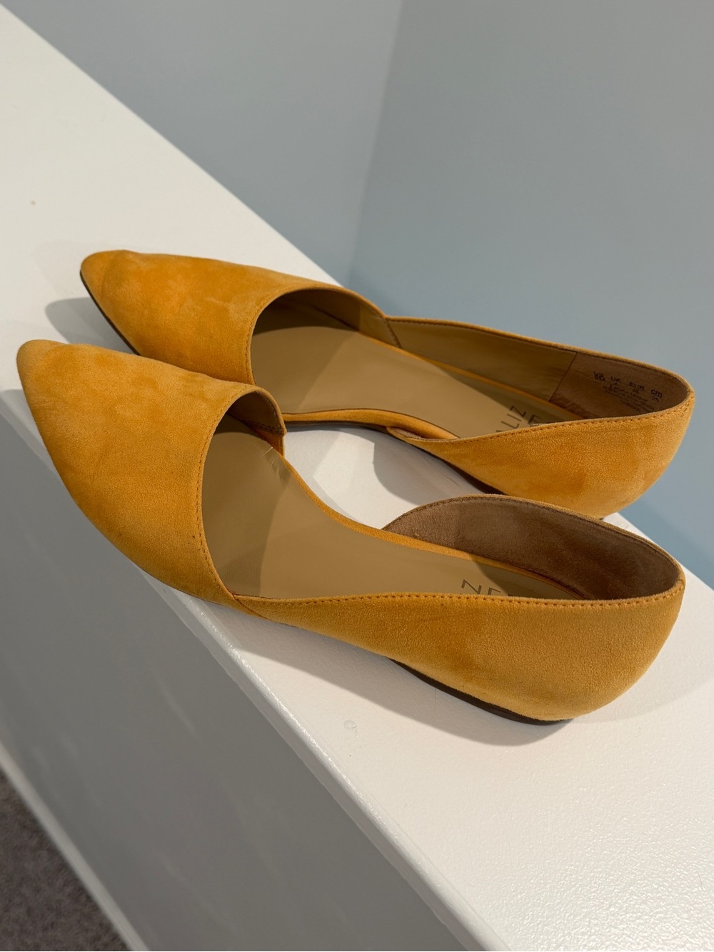 Naturalizer Mustard Yellow Pointed-Toe Flats